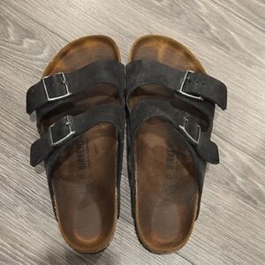 Birkenstock Black Suede Sandals